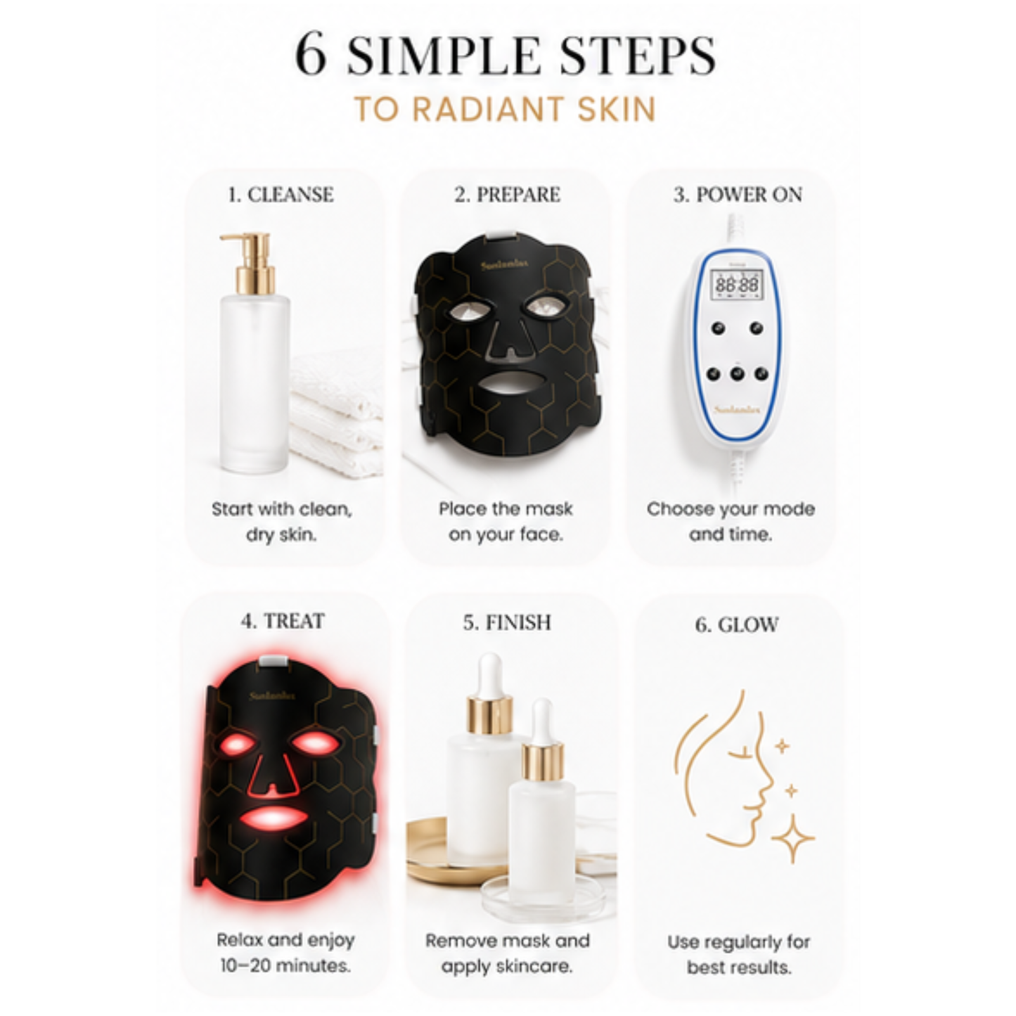 LED Red light therapy Mask Face